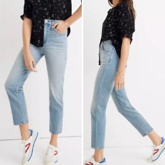 NEW Madewell Classic Straight Jeans in Meadowland Wash,27‎ - Picture 2 of 16